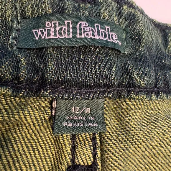 Wild Fable Mid Rise Baggy Cargo Pants Green Size 12 NWT Utility Wide Leg - Picture 9 of 10